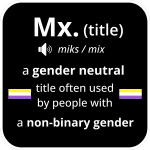 What is Mx title non-binary lgbt black